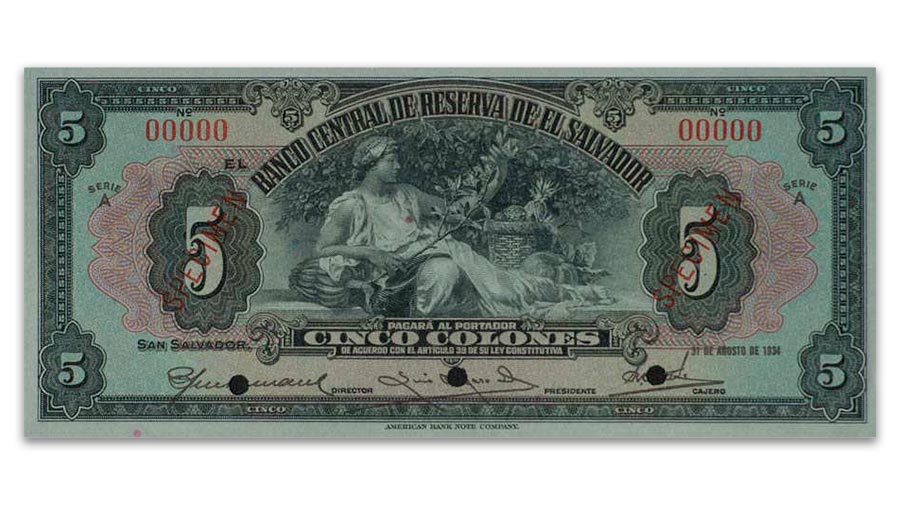 Primer banco en imprimir papel moneda en El Salvador, finales del siglo XIX